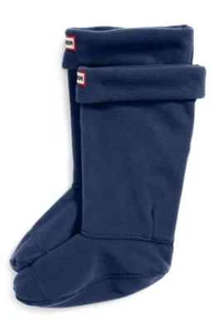 Hunter Navy Fleece Welly Boot Socks Kids Size M L17919 - Picture 1 of 1