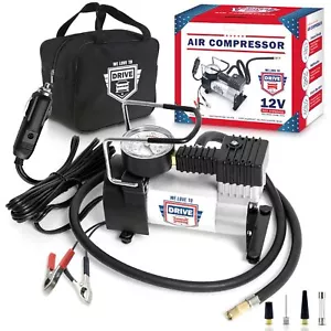 Tire Inflator Portable Air Compressor For Car Tires & Inflatables 12V DC One ... - Picture 1 of 9