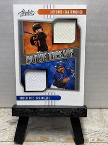 2021 Absolute Rookie Threads Duals #20 Joey Bart Keibert Ruiz Giants Nationals - Picture 1 of 2