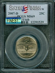 2007 D UTAH QUARTER PCGS MS69 SF PQ FINEST GRADE MAC SPOTLESS . - Picture 1 of 2