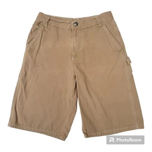 Faded Glory Shorts Boys Sz 12 Chino Carpenter Khaki Beige Tan Denim Casual  - Picture 1 of 18