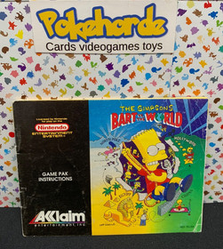 The Simpsons Bart vs the World NES manual only