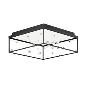 ET2 E21250-20 Entanglement 20"W LED Flush Mount Square Ceiling - Black - Picture 1 of 4