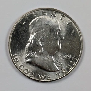 Medio dólar de plata Franklin 1949 UNC - Imagen 1 de 3