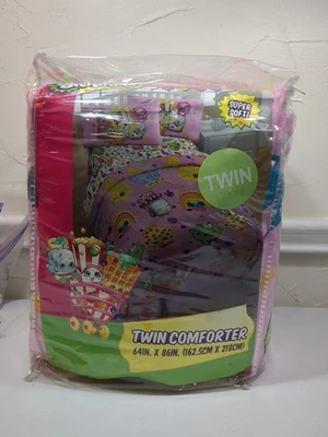 Shopkins Super Soft Girl Comforter Twin 64" x 86" Pink New - Image 1 of 4