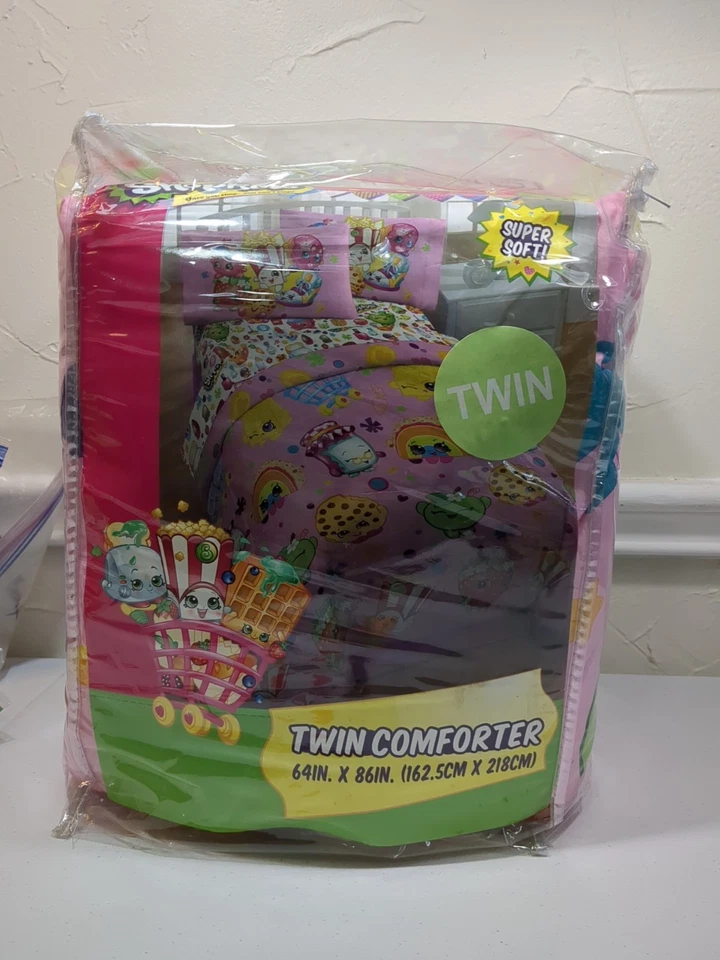 Edredón Shopkins Super Suave Niña Doble 64" x 86" Rosa Nuevo Foto 1 de 4