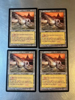 4x Cinder Marsh Tempest Vintage Magic Cards, Light Play Excellent Condition - Image 1 of 2