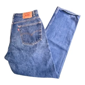 VTG Levi 505 BLUE JEANS 38x34 Regular Fit Straight Leg Mens or Womens Zip Levi's - Picture 1 of 8