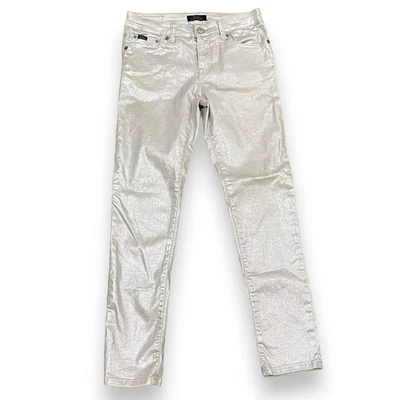 Polo Ralph Lauren Kids Girls The Tompkins Skinny Jeans Pants Size 14 Silver - Image 1 of 4