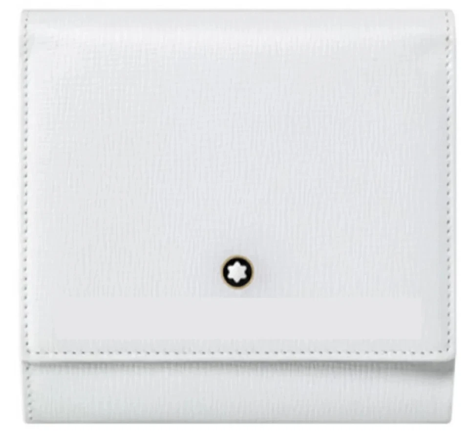 Nueva cartera Montblanc CC de cuero blanco para mujer 107231 Foto 1 de 1