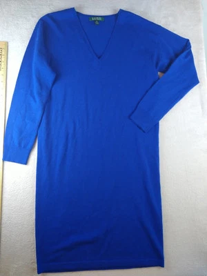 Vestido Vaina Suéter Lana Merino Lauren Ralph Lauren Para Mujer Mediano Azul Real  Foto 1 de 4