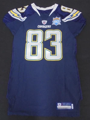 Игровая б/у домашняя футболка Винсента Джексона 2009 San Diego Chargers PHOTOMATCH - Изображение 1 из 4