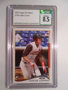 Carlos Correa 2014 Topps Pro Debut #100 NM/MINT 8.5+ CGC Slabbed - Picture 1 of 2
