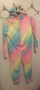 Justice Girls One Piece Pajamas 8 Unicorn Jumpsuit So Cute! - Picture 1 of 4