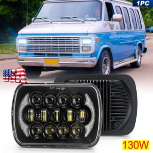 DOT 5x7" 7x6inch Rectangle LED Headlight H4 For Chevy G10 G20 G30 Van 1978-1995 - Picture 1 of 11