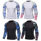 Men Compression Top Long Sleeve Tights Base Layer Gym Quick Dry T-shirt Tee