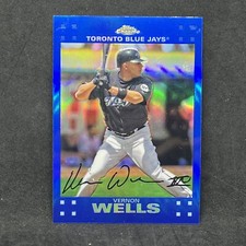 Vernon Wells 2007 Topps Chrome Blue Refractor #209 Toronto Blue Jays