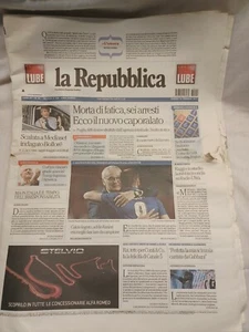 2017 02 24 LA REPUBBLICA - 24 FEBBRAIO 2017 - QUOTIDIANO - MORTA DI FATICA, SEI - Picture 1 of 1