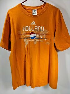 Holland Dutch Adidas World Cup 2010 T-shirt size Medium E5