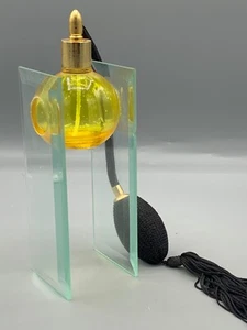 Vintage Perfume Atomizer - glued to glass rectangles unbranded - P-16 - Picture 1 of 5