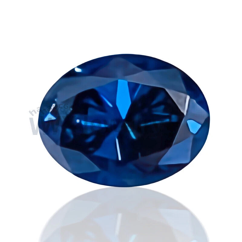Vivid Blue Oval Loose Moissanite 3x5-10x14mm With GRA Certificate Real jewelry - Image 1 of 4