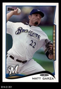 2014 Topps #351 Matt Garza Brewers 8 - NM/MT - Picture 1 of 2