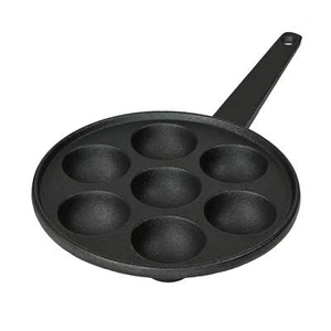 Pförtchenpfanne Gusseisen Griff Pfanne Pförtchen Schnecken Poffertjes B-Ware - Bild 1 von 5