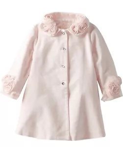 NEW Biscotti Baby Girl Pink Coat with Roses Toddler 24M 2T Wedding 2 - Picture 1 of 1