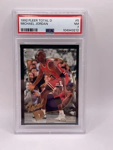 1992-93 Fleer Total D Michael Jordan #5 PSA 7 NM Near Mint HOF TOUGH GRADE - Picture 1 of 2