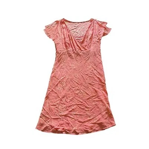 Neu mit Etikett 1990er Vintage Casual Corner 100 % Seide rosa Blumenmuster Flatterkleid 16 - Bild 1 von 5
