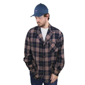 Vtg 70s Pendleton Wool Shadow Plaid 49er Mackinaw Blazer Jacket Coat Mens Large - Picture 1 of 12