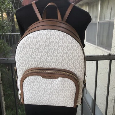 Michael Kors Grande Viaje Escuela Mochila Bolso de Hombro Bolso de Mano Vainilla Foto 1 de 4