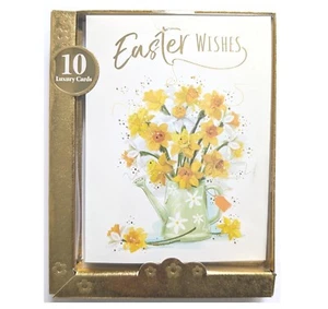 Easter Cards Pack of 10 - Assorted Card Daffodils  - 2 Designs 15cm x 11cm B - Picture 1 of 2