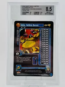 1x DBGT TCG GOKU GOLDEN OOZARU LV4 ALT FOIL HOLO 206 BABY SAGA LIMITED BGS 8.5 - Imagen 1 de 1