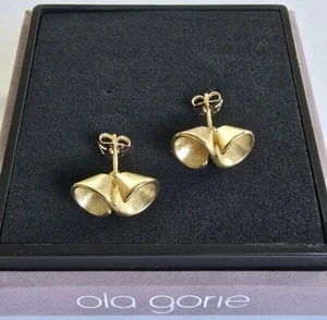 Ola Gorie 9ct Yellow Gold Earrings Scottish Box - Picture 1 of 8