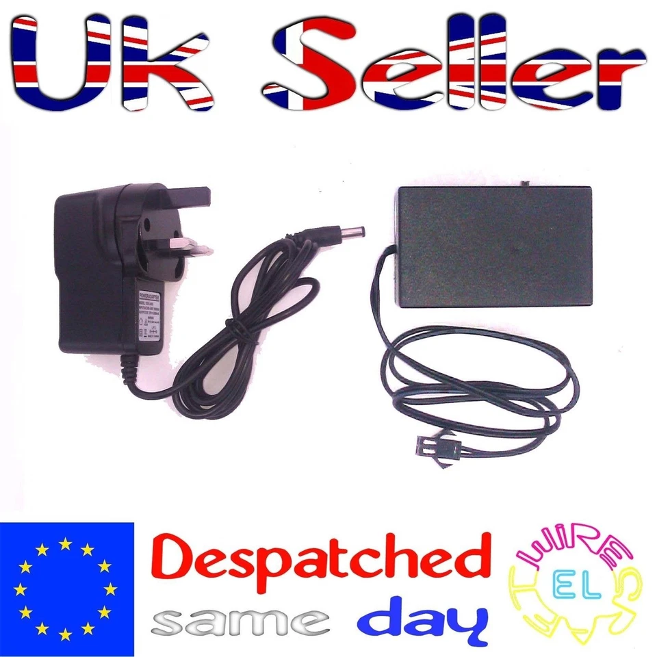 MAINS POWERED Driver 5-15m EL Wire or 50 - 300cm2 EL Tape + Portable Option - Image 1 of 1