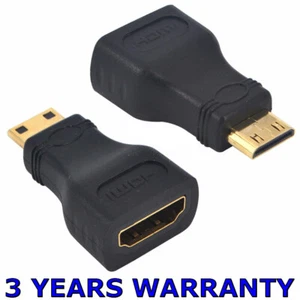Mini HDMI Male to HDMI Female Plug Cable Adapter Connector for HDTV Monitor - Picture 1 of 12