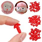 Round Animal Eyes Plastic Toy Safety Nose DIY Doll Parts Bear Crafts Red Noses