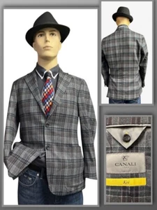 Canali 1934 Kei 36R Gray Plaid 100% WOOL Blazer Sport Coat **PRISTINE** - Picture 1 of 7