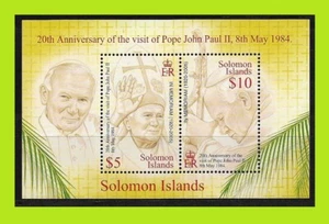 Isla Salomón 2004 Papa Juan Pablo II - Bloque - MNH - Imagen 1 de 2