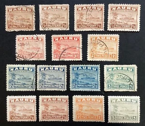 NAURU 1924-48 Australian Mandate Definitives lot vfu/lhm unchecked (A603) - Picture 1 of 1