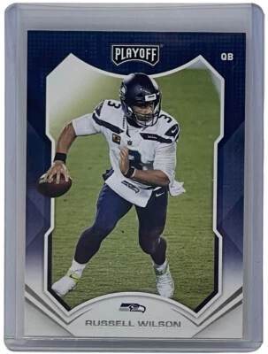 Tarjeta de fútbol americano Russell Wilson 2021 Panini Playoff NFL Seattle Seahawks #195 Foto 1 de 2