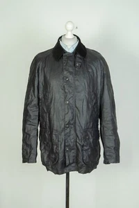 -Men's Barbour International Keats Waterproof Black Linen Field Jacket Size M - Picture 1 of 11