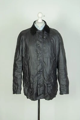 -Men's Barbour International Keats Waterproof Black Linen Field Jacket Size M - Image 1 of 4