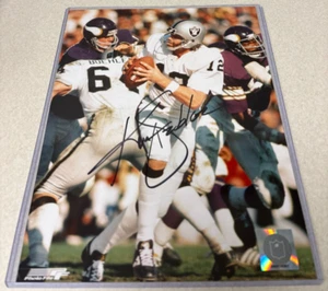 Foto autografiada firmada por Ken Stabler Oakland Raiders HOF de 8x10 con certificado de autenticidad - Imagen 1 de 3