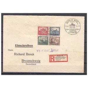 DR 1930, Mich.-Nr.: 446-449 Sellos Individuales Bloque 1 Cancelado Sobre - Imagen 1 de 2