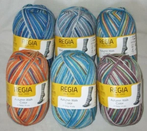 (66€/kg) 150g AUTUMN WALK color REGIA Sockenwolle 6-fach/6-fädig musterbildend - Picture 1 of 14