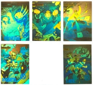 X-Men: Complete Gold Hologram Set (5) 1992 Impel - Picture 1 of 1