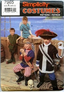 Disfraces Neverland para niños - Pirata, Hada, Peter - Simplicity Ptrn SIN CORTAR S-M-L - Imagen 1 de 2