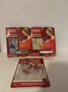 "VINTAGE" 1979 COCA-COLA GEARBOX TOY 1932 STEARMAN BI-PLANE NIB + Calendar Cars! - Picture 1 of 6